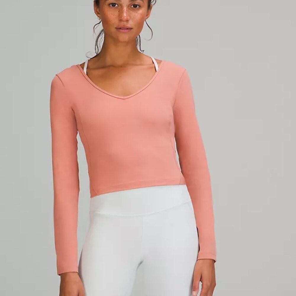 lululemon Align™ Long Sleeve Shirt in Pink Savannah sz 10